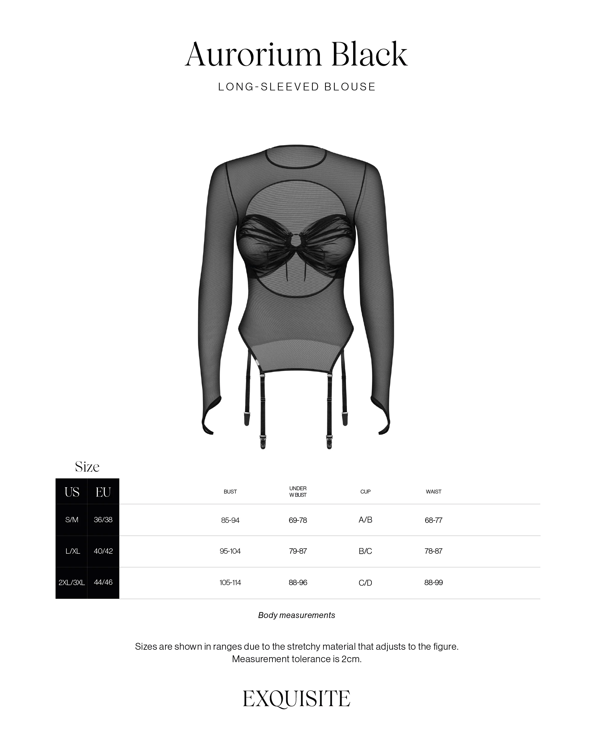 Sizes Aurorium Black blouse