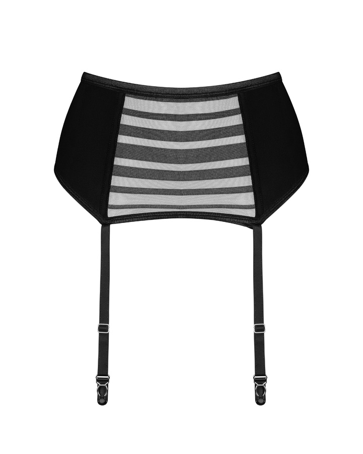 Garter belt with decorative stripes