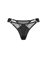 Thong with decorative pleats