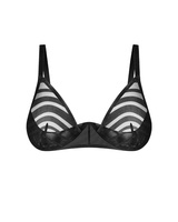 Transparent striped bra