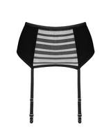 Garter belt with decorative stripes