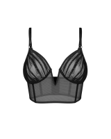 Deep-black top with boning