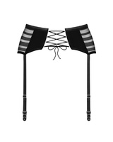 Garter belt with decorative stripes