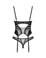 Black women's corset and thong