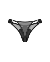 Thong with decorative pleats