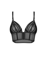 Deep-black top with boning