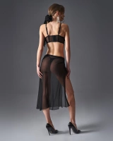Deep-black top with boning