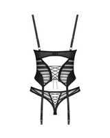 Black women's corset and thong